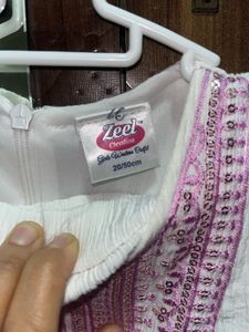 kids Garara Set with Pink Embroidery