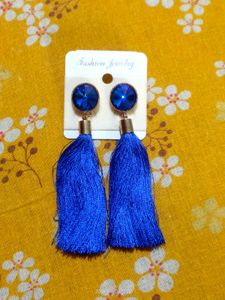 Sparkling Royal Blue Statement Earrings