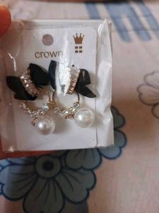 Elegant Pearl & Bow Earrings