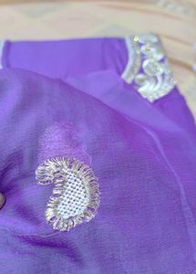 Pearl Purple Kurta salwar ,chiffon dup