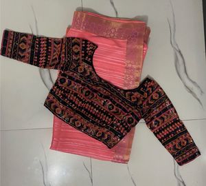 hot saree Blouse with Sequins ♠️