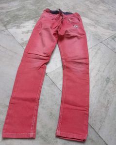 Girls Pink Denim Jeans