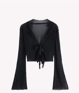 Women Cover Up Sheer Top