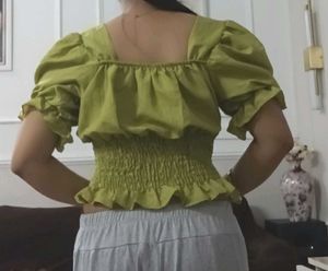 Chic Smocked Puff Sleeve Top