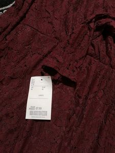 Wine Color Long Sleeves Short Dress For Women