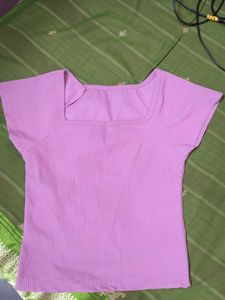 Combo affordable Ribbed Square Neck crop top