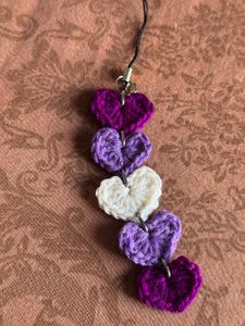 Crocheted Heart Charm Keychain/Accessory
