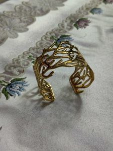 Unique Gold Coral Cuff Bracelet