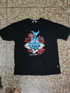 Cool Graphic Print Black T-Shirt