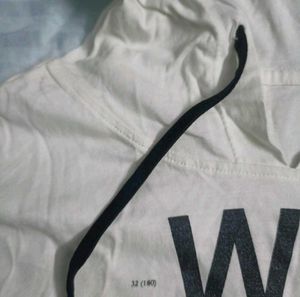 White Crop Top Hoodie