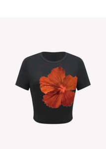 Black Floral Print T-Shirt