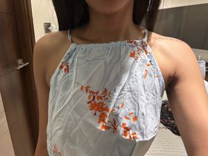 Baby Blue Floral Romper