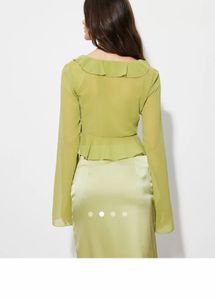 new Savana green tie up top