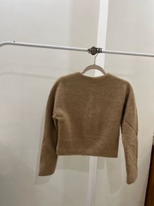 TAN BROWN WOOL SHORT BLAZER