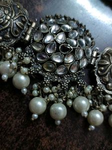 Elegant Silver Tone Choker