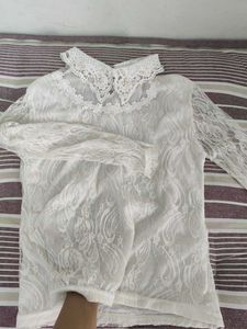 Elegant Lace High Neck Top
