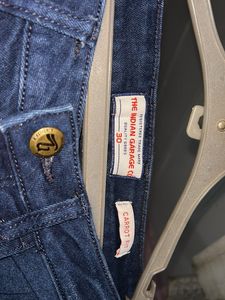Navy Blue Tonned Patched Color Drop Jeans