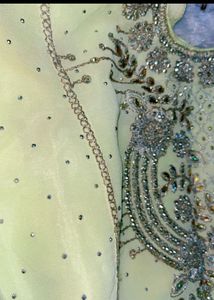 Y2K embellished georgette pista green suit💖✨