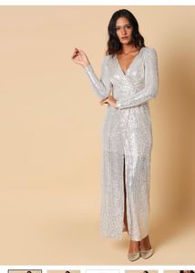 SALE! RSVP by Nykaa fashion Sequin Wrap Maxi Dress