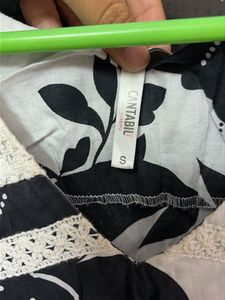 black n white short kurti