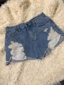 Y2K Distressed Denim Shorts
