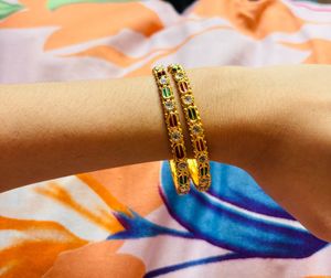 Traditional Meenakari Gold Bangles