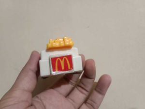 Vintage White &amp; Yellow Toy Pickup Truck