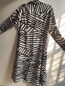 Black And White Stripes Shirt Dress