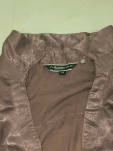 Elegant pinkish Brown Satin Blouse