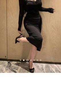 Sparkly Black Long Sleeve Dress