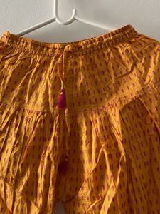 Yellow Printed Ethnic Pants