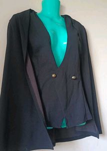 Stylish Black Blazer Cape good condition