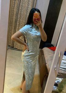 Light Blue Chinese Cheongsam Dress🎀🦋