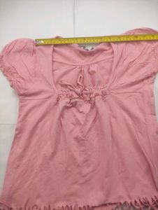 Pink Fringed Top