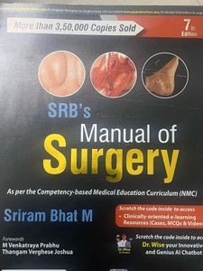SRB surgery textbook for MBBS 18th edition