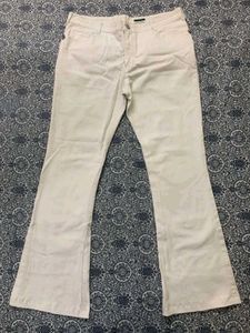 white Flared Pant
