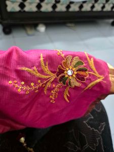 Stunning Pink Embroidered Blouse