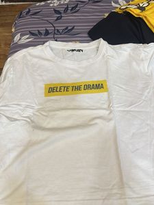 White "Delete The Drama" Graphic Tee