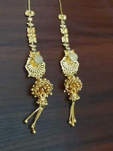 Exquisite Gold Jhumka Earrings
