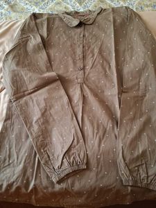 Vintage Style Brown Blouse