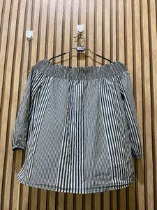 Striped Off-Shoulder Blouse