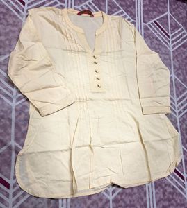 Yellow Cotton Top with Buttons