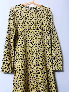 Yellow Floral Print Maxi Dress