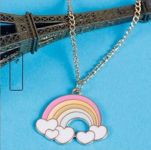Cute Rainbow & Hearts Necklace