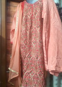 ** Full Kashmiri Work  Kurta Set With Dupatta **