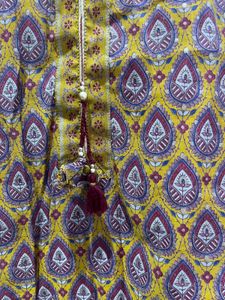 Rangriti Yellow Printed Kurta Pant Set