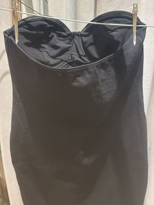 Zara Corset-Inspired Little Black Dress – M