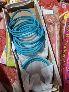 Sparkling Teal Bangles Set 2.6