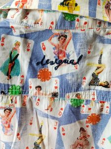 Desigual Men's Card Print Slim Fit Shirt