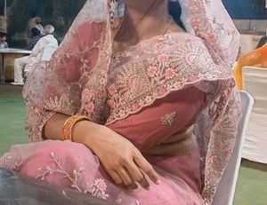 Elegant Pink Embroidered Saree